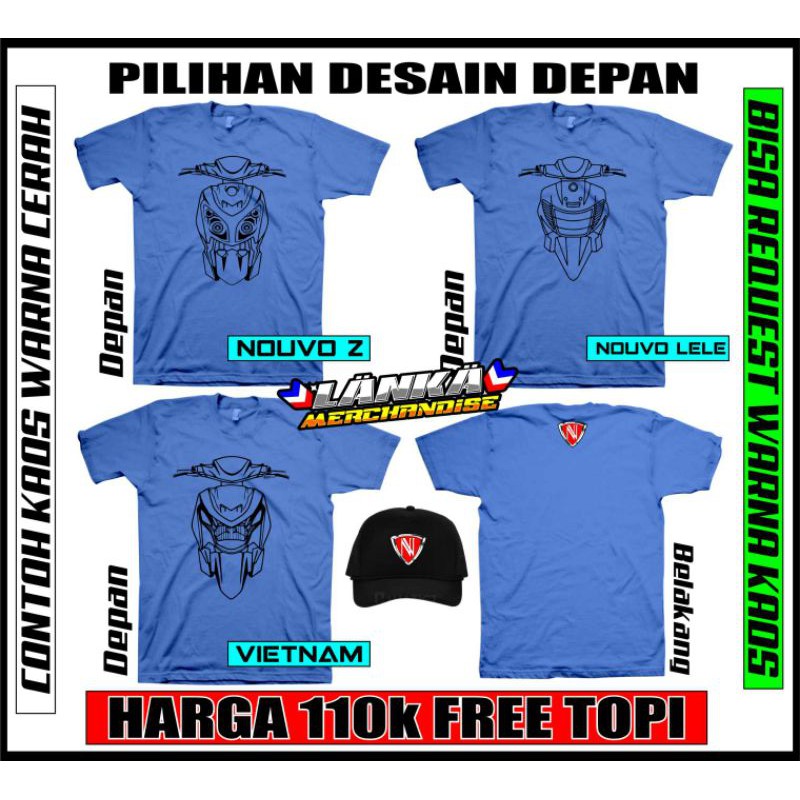 kaos Yamaha Nouvo lele z vietnam TANPA TOPI