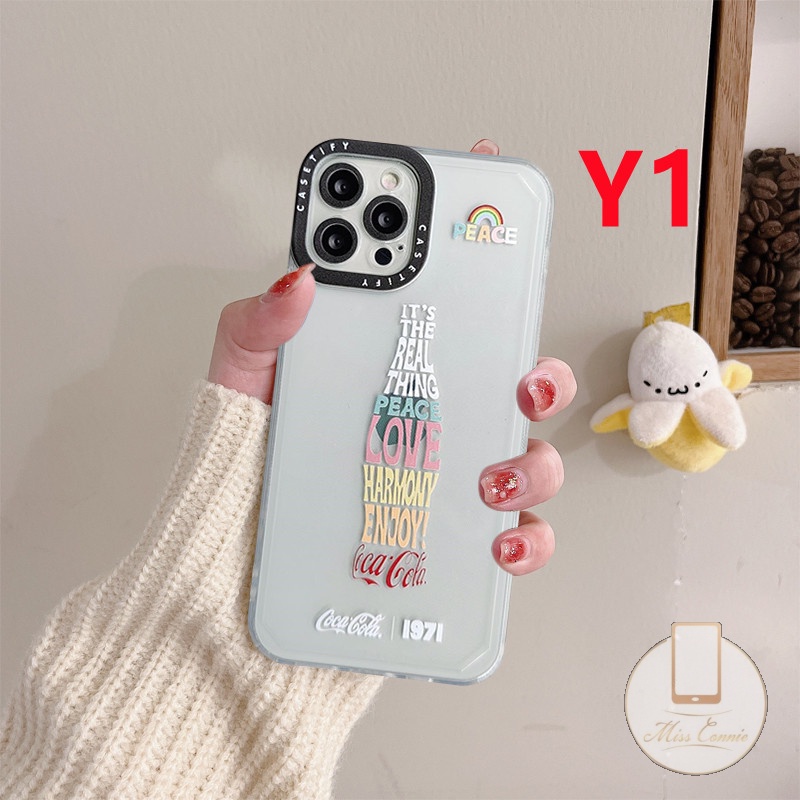 Soft Case Transparan Desain Coca Cola Untuk iPhone 11 12 13 Pro MAX XR 6 6s 7 8 Plus X XS MAX