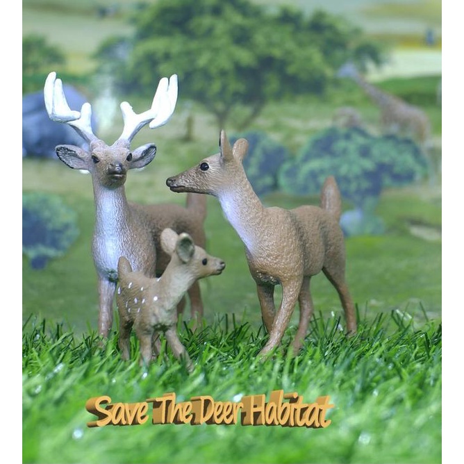 Mainan Rusa Animal Kingdom Deer Family Box