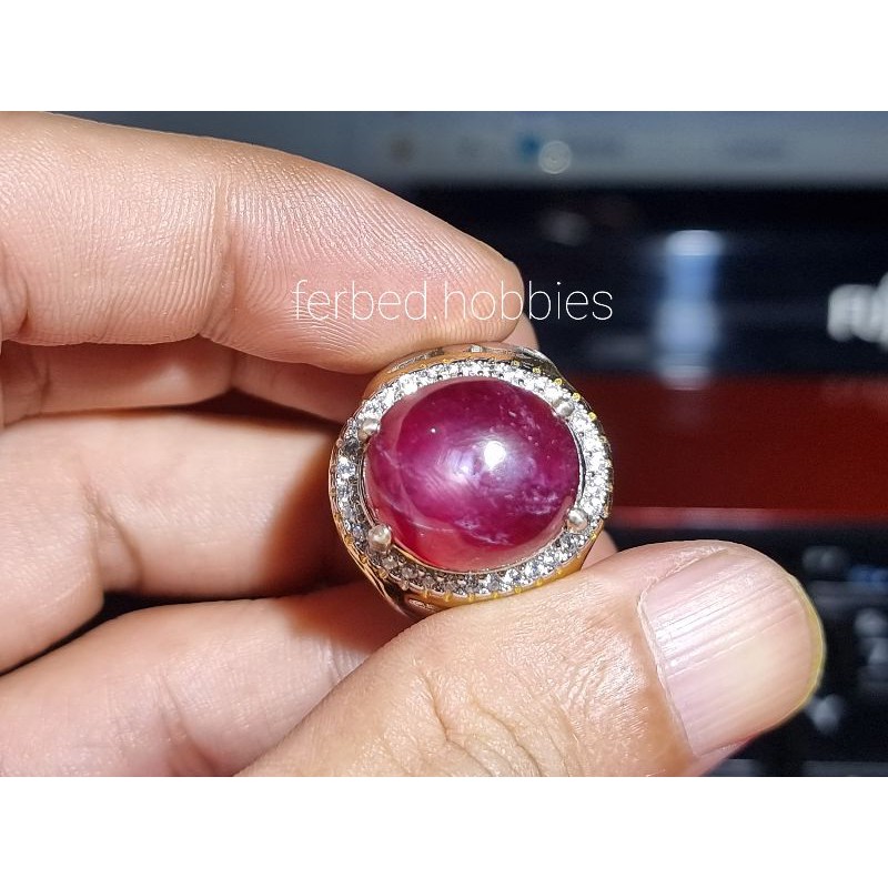 natural ruby star 28.16 ct tanzania big size