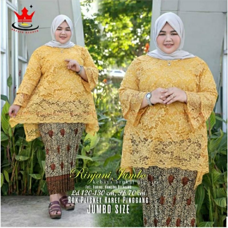 setelan kebaya rinjani jumbo/kebaya jumbo/rinjani jumbo/kebaya bianca big size M L XL XXL XXXL XXXXL