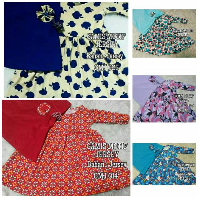 GAMIS MOTIF JERSEY SUTRA
