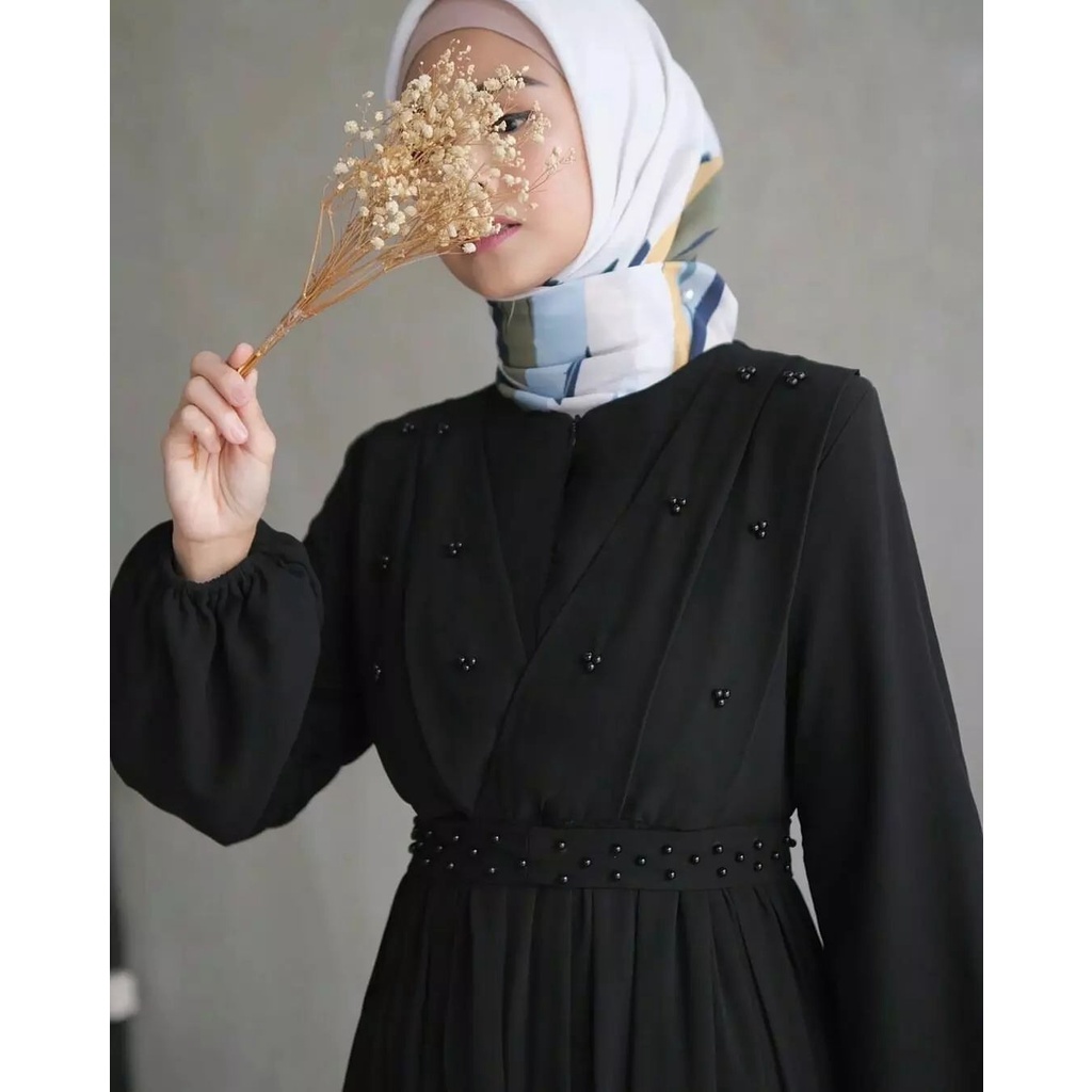 Tiara dress | gamis wanita | dress aplikasi mutiara