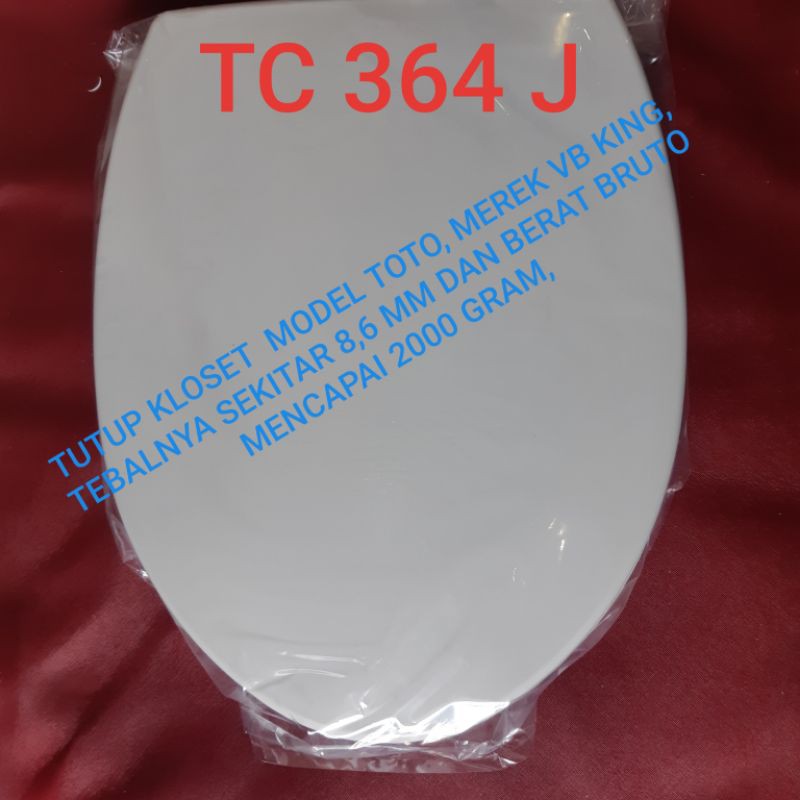 Tutup kloset TC364, buat kloset cw420, cw421, cw660, cw633, cw516 dll, paling tebal,  beratnya 2kg