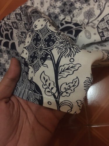 93- Pl Atasan Batik Wanita Midi Aline Lengan Pendek Bahan Katun Strecth Model Terbaru