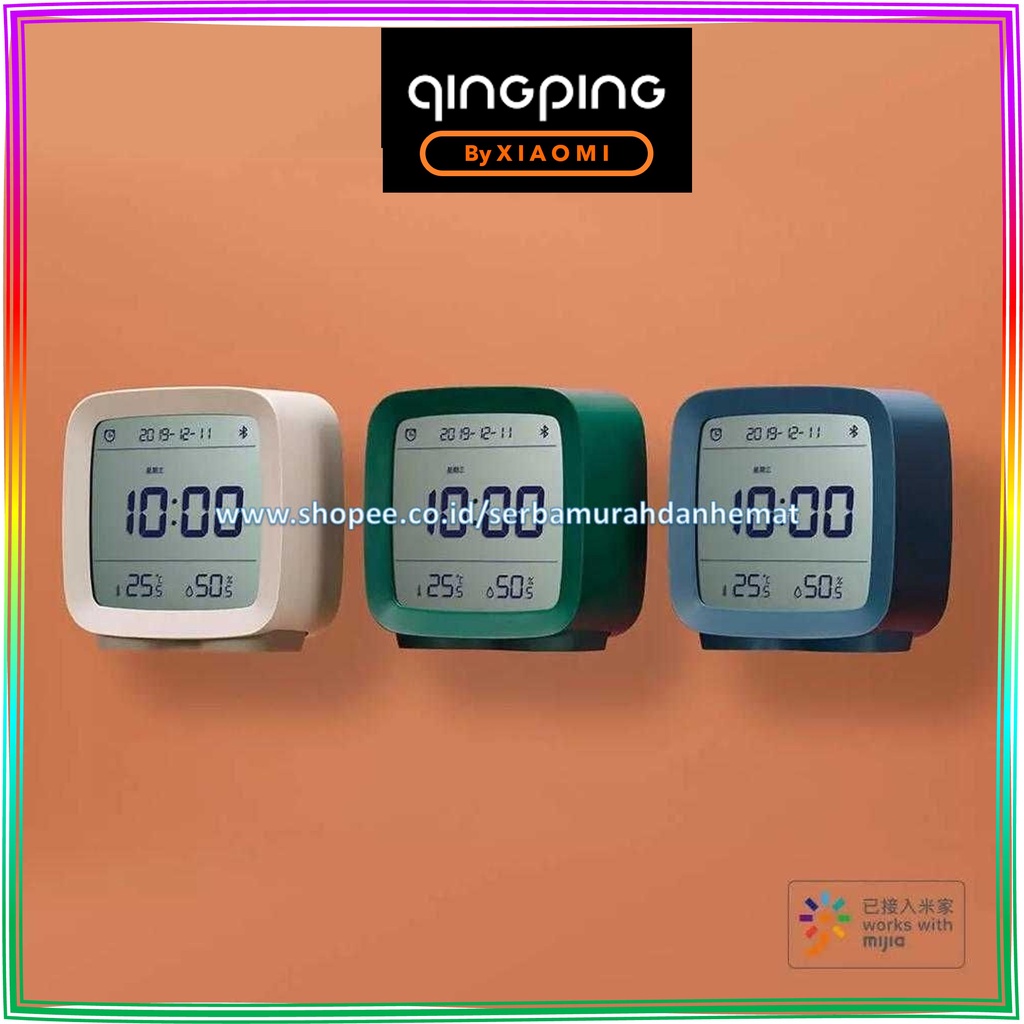 Jam Meja Tanpa Tombol Smart Alarm Clock Temperature Bluetooth QINGPING