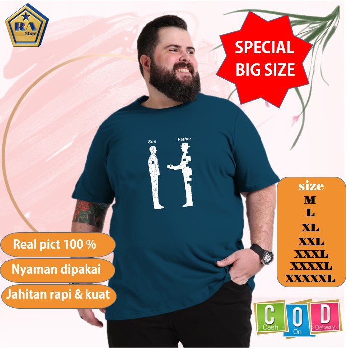 Kaos Distro Oversize Cowok Pria Murah Original Bandung Ori Laki Laki Jumbo Deus Premium XXL  2075
