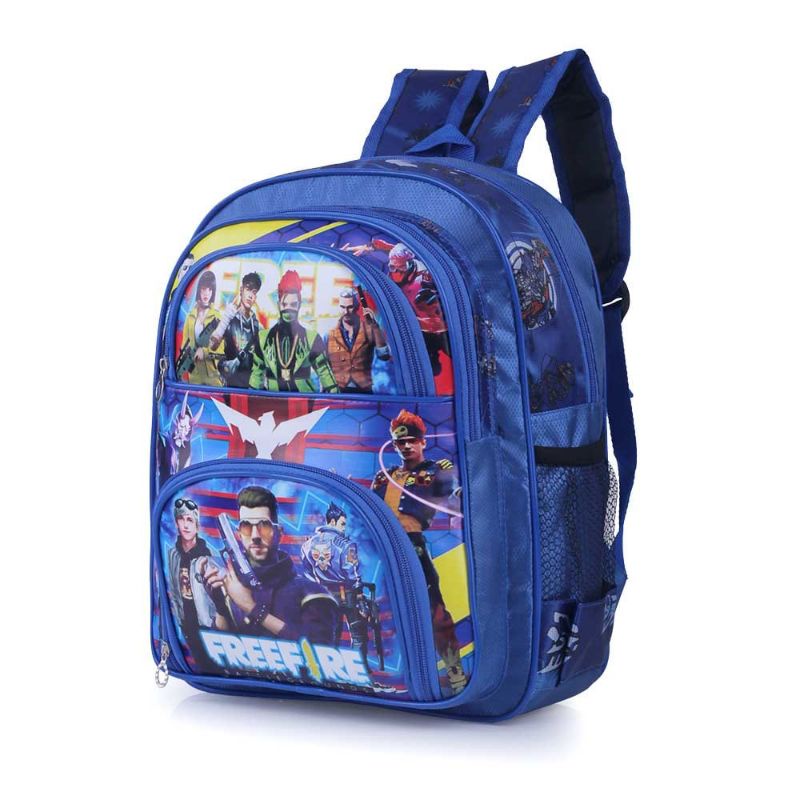 Tas Anak Sekolah PAUD TK SD Keren Karakter Alok Free Fire Booyah Biru | Tas Ransel Anak Laki | Tas Backpack Anak Cowok FF