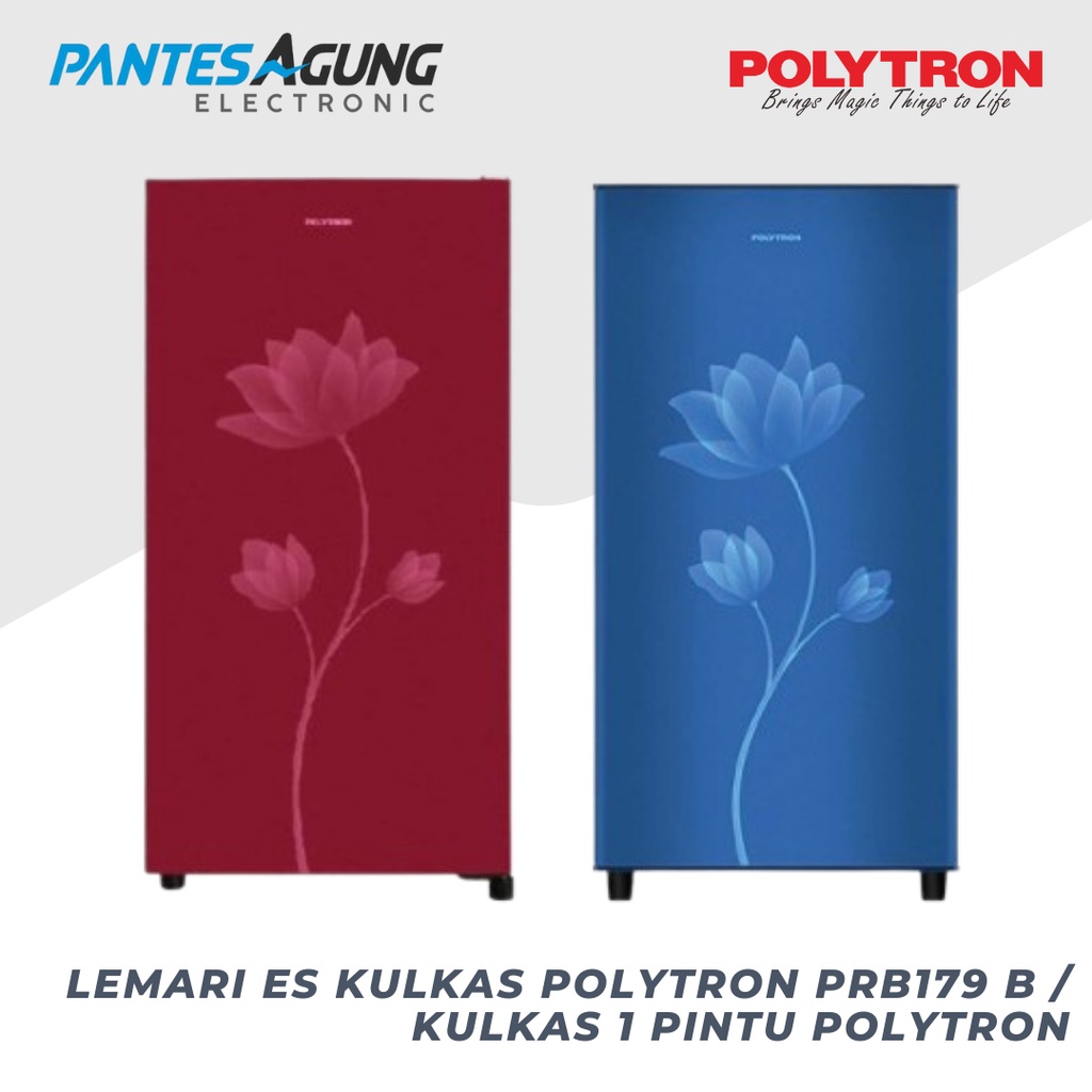 LEMARI ES KULKAS POLYTRON PRB179 B / KULKAS 1 PINTU POLYTRON khusus bdg