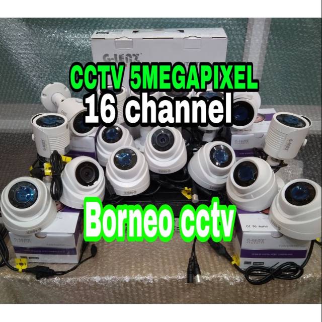 Paket cctv 5mp 16ch glens 2560p hd ultra 4k komplit tgl pasang