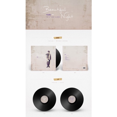 READY STOCK LP yesung beautiful night