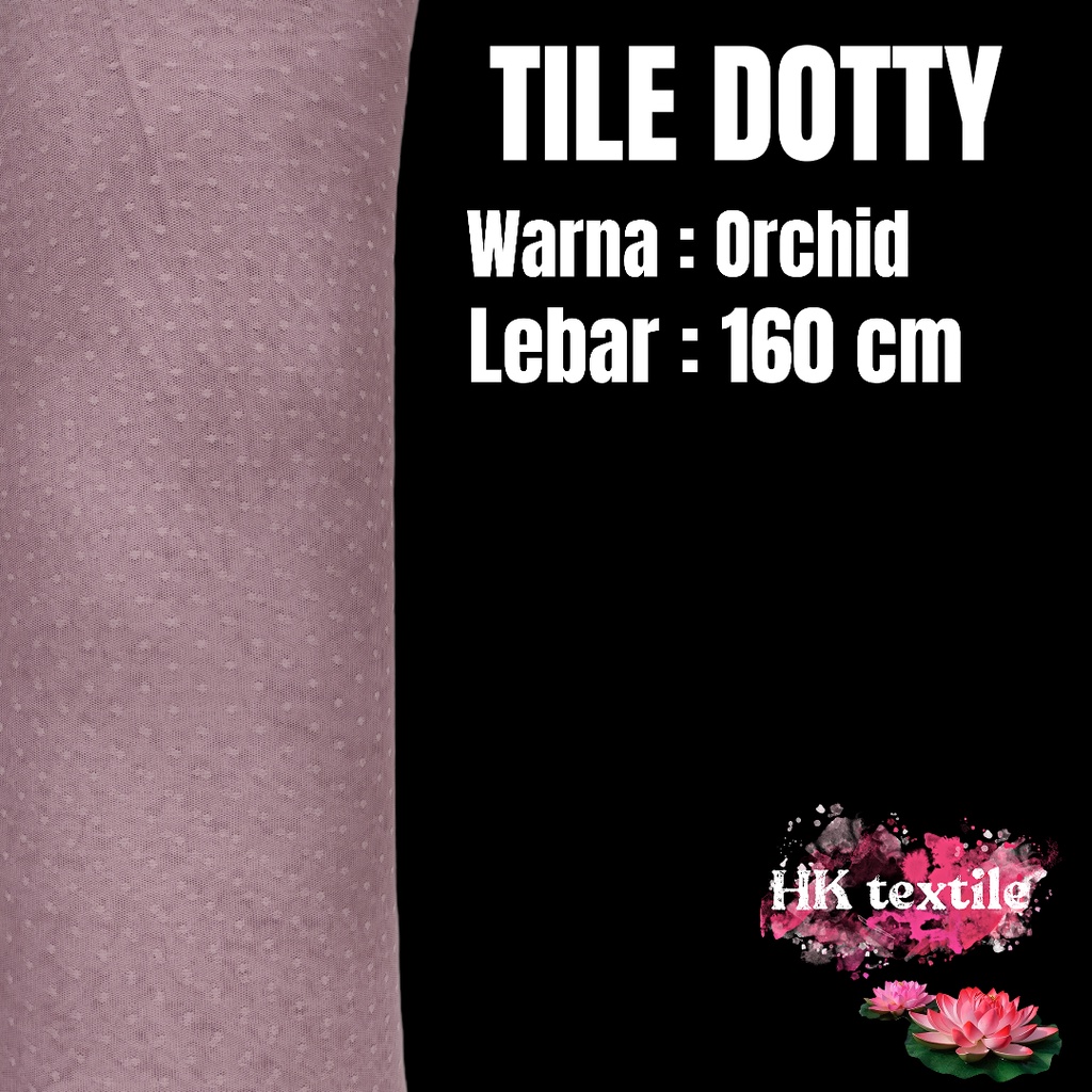 Kain Tile Polkadot Premium | Bahan Tulle Dot untuk Dress Gamis Hijab Fashion Wanita