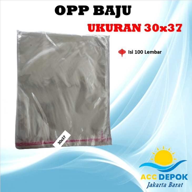

Plastik opp kemasan Baju bening plastik seal lem uk:30x37 cm