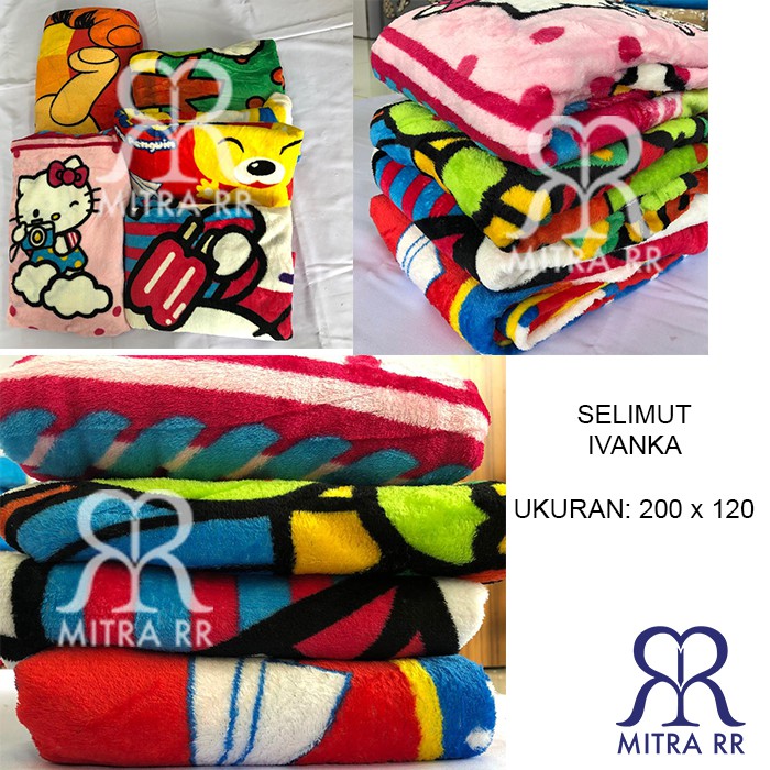 Selimut Anak Karakter Selimut Bulu 125x175 / 140x200 Selimut Murah Karakter Kartun