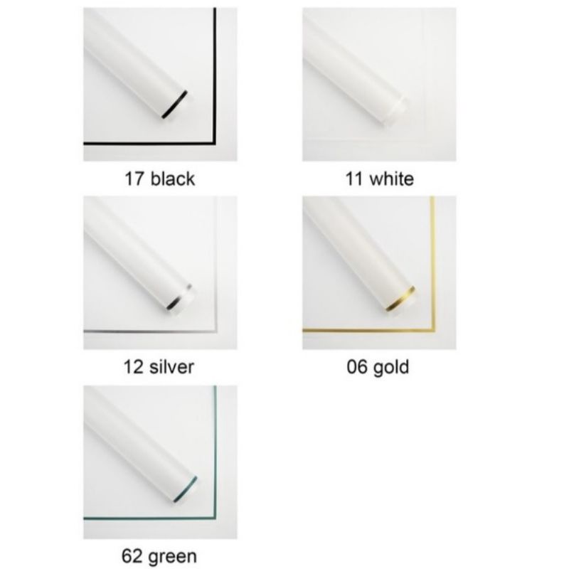 

(1 pcs) Flower wrapping papper Spesial frame cellophane florist kertas bunga buket