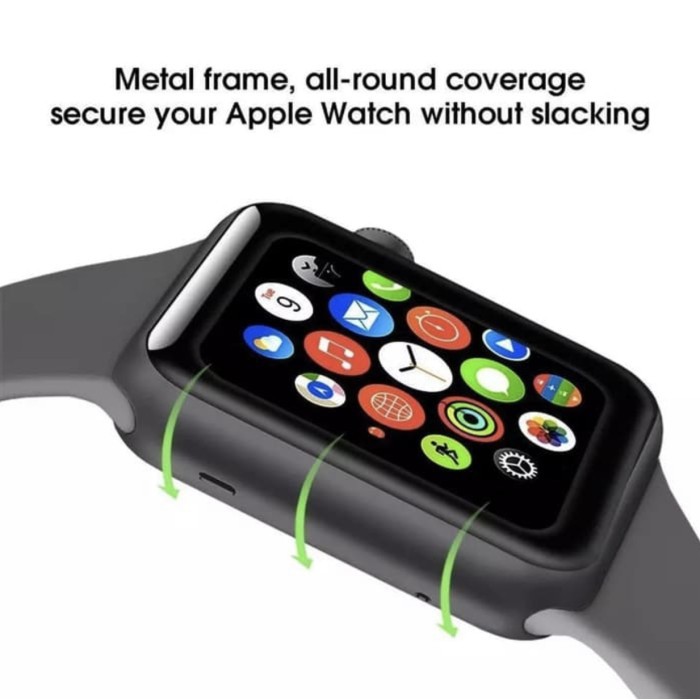 TEMPERED GLASS TPU 360 PROTECTION FOR APPLE WATCH SERIES 1-2-3-4-5