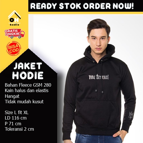 JAKET HOODIE MATERNAL JAKET DISTRO CEWEK COWOK