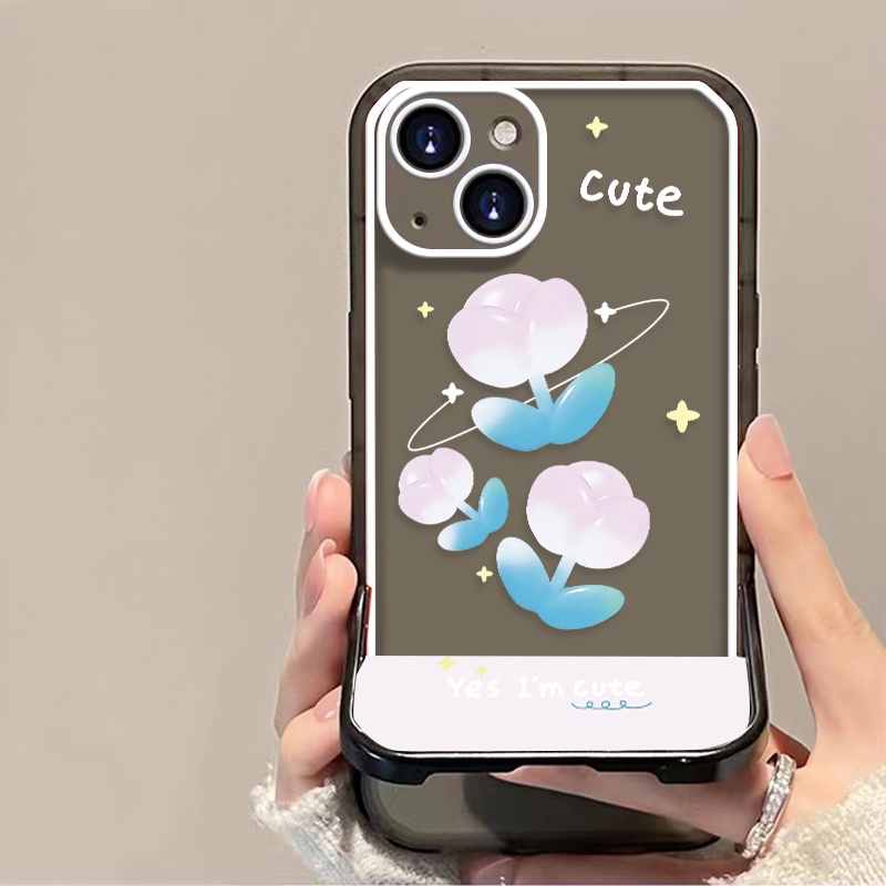 Soft Case Silikon TPU Transparan Shockproof Motif Bunga Untuk iPhone 13 12 11 10 Pro XS Max X XR 8 7 6 6S Plus SE 2020