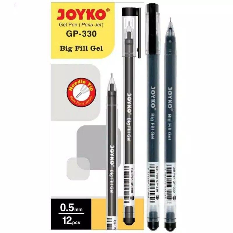 

Pulpen Joyko GP-330 Big Fill Gel 0.5 Mm Per Lusin