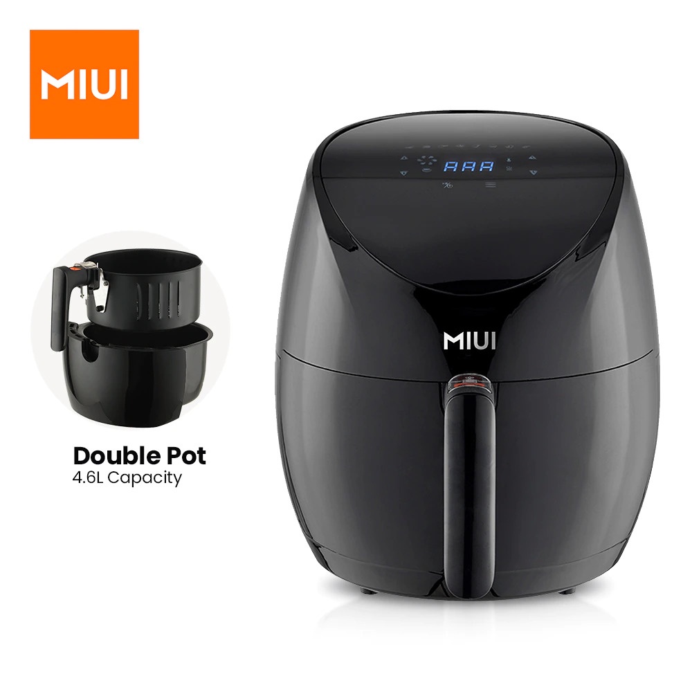 MIUI Air Fryer Mesin Penggoreng Tanpa Minyak LED Touchscreen 4.6L - AF-09D - Black