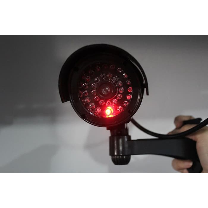 CCTV dummy palsu HITAM lengkap dengan kabel, tenaga baterai