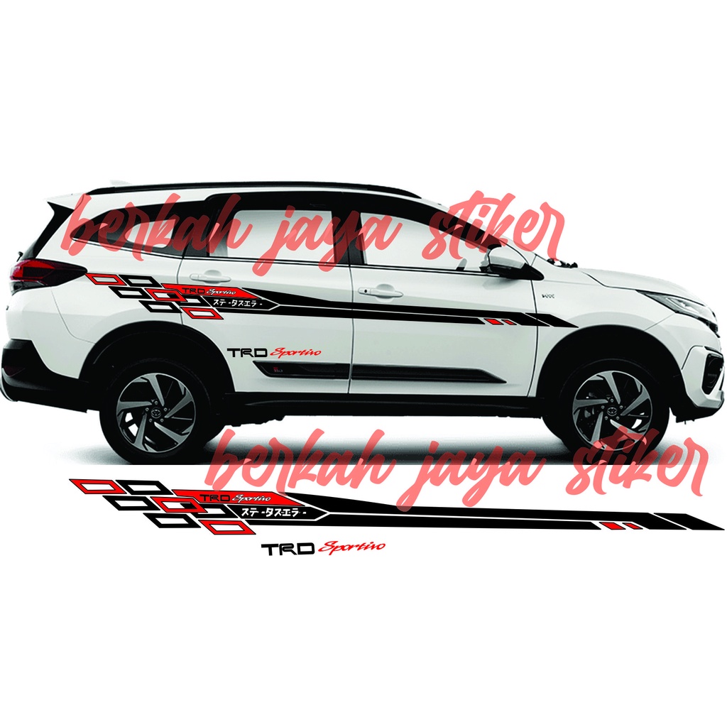 NEW Sticker stripe rush stiker toyota rush body stiker mobil rush