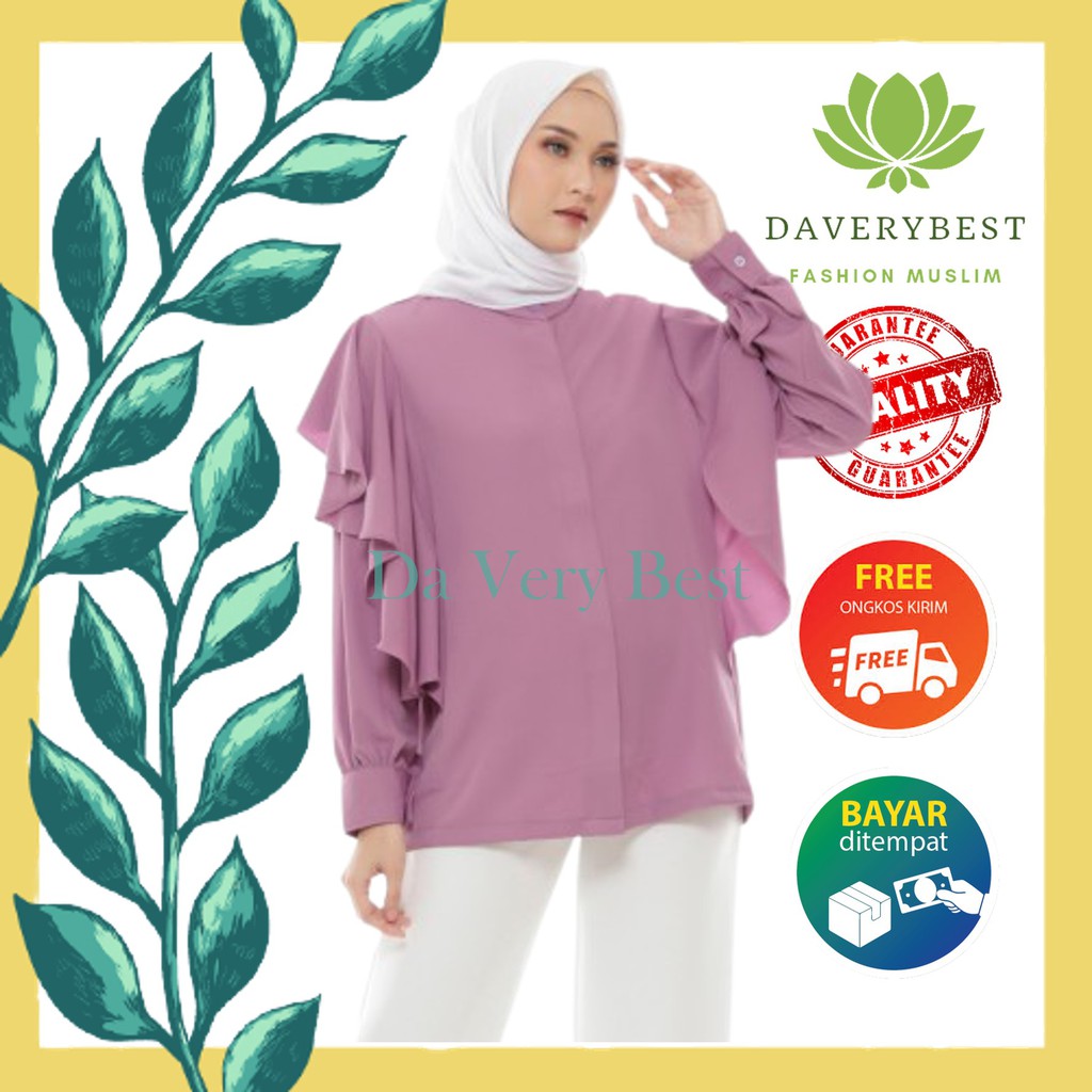 Baju Atasan Wanita Kekinian 2021 Atasan Muslim Wanita Blouse terbaru