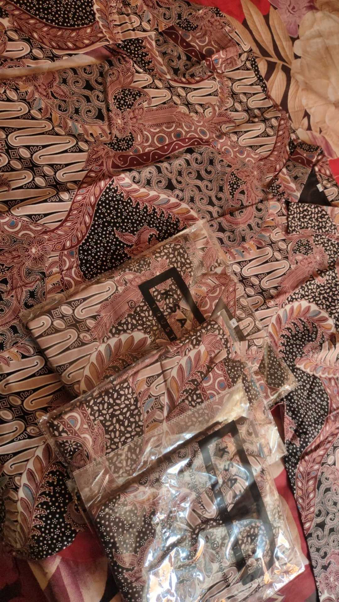 Batik Warna Soft Dusty Purple Salem, Batik Ayah  Anak, Batik Warna Marun Pink Nude