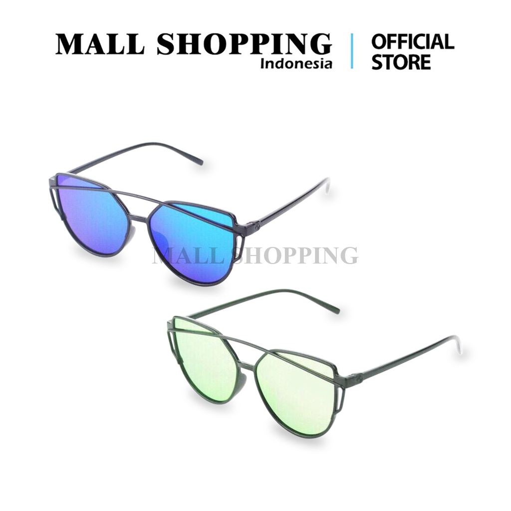 (COD) Kacamata Fashion Pria Wanita Glassess Mata Kucing Kacamata Hitam Modis MALLSHOPPING