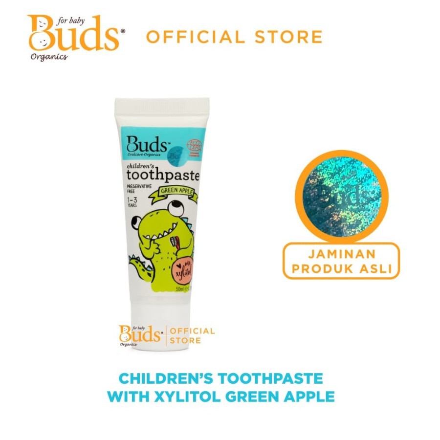 Makassar ! Buds Organics Children's Toothpaste with Xylitol 1-3 Years