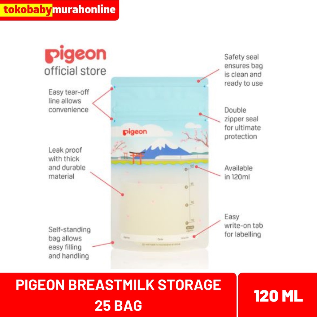 PIGEON BREASTMILK STORAGE BAG 120ML 25BAG 050260 / KANTONG ASI