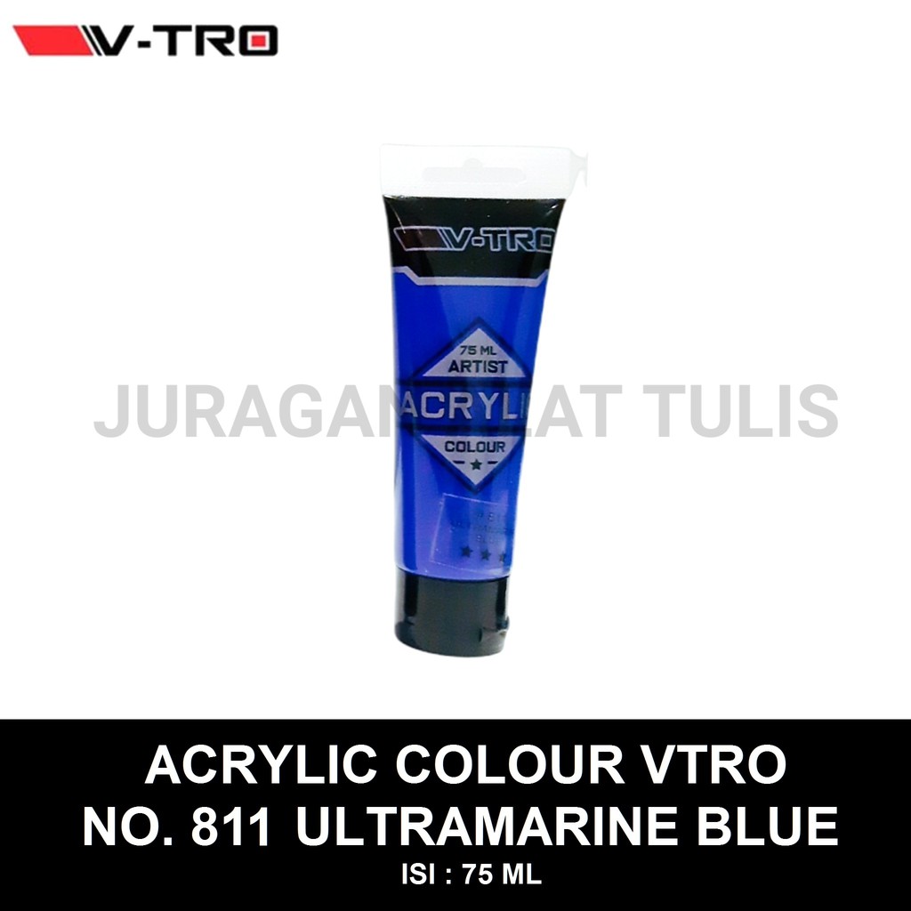 

CAT AKRILIK / ACRYLIC COLOUR 75 ML V-TRO NO. 810 ULTRAMARINE BLUE