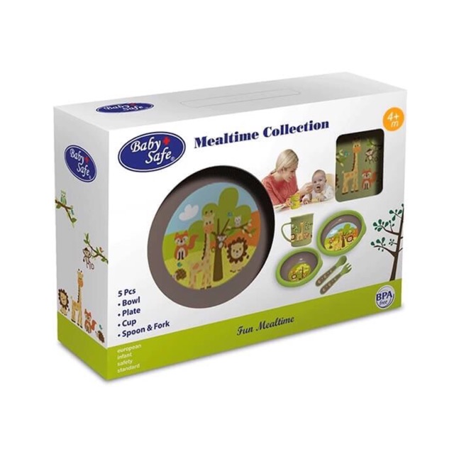 Baby Safe Feeding Meal Time / Babysafe Feeding Set FS500 | Shopee Indonesia