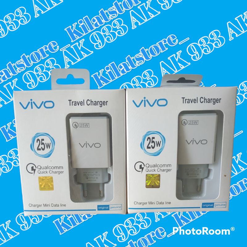 Travel Charger Ak 933 Vivo Fast Charging 25 Watt With Cable Data Micro USB - White