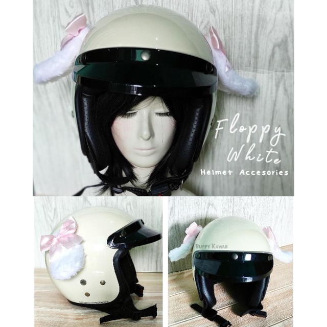Nekomimi helmet motorcycle kuping kucing helm accesories decoration modification cat ears cosplay harajuku kawaii