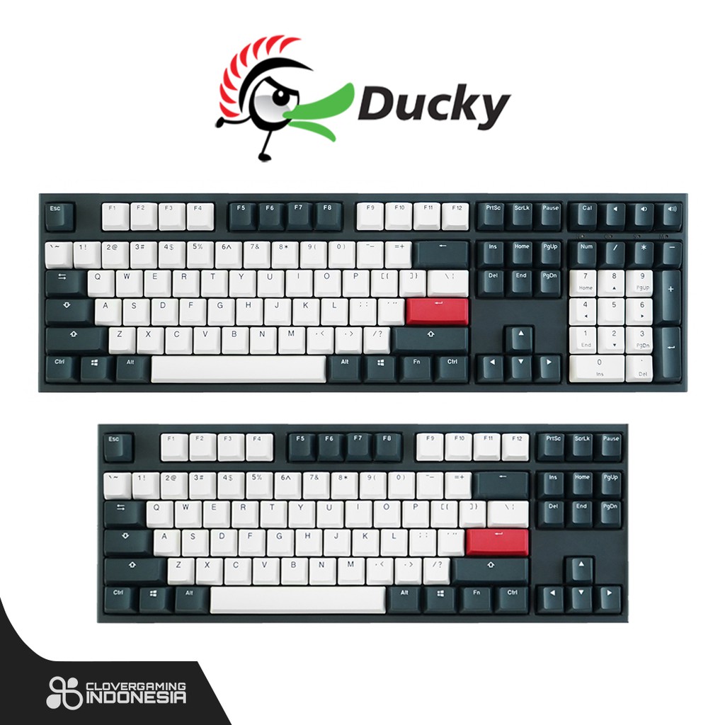 Ducky One 2 Tuxedo - Full Size TKL Double Shot PBT Mechanical Keyboard