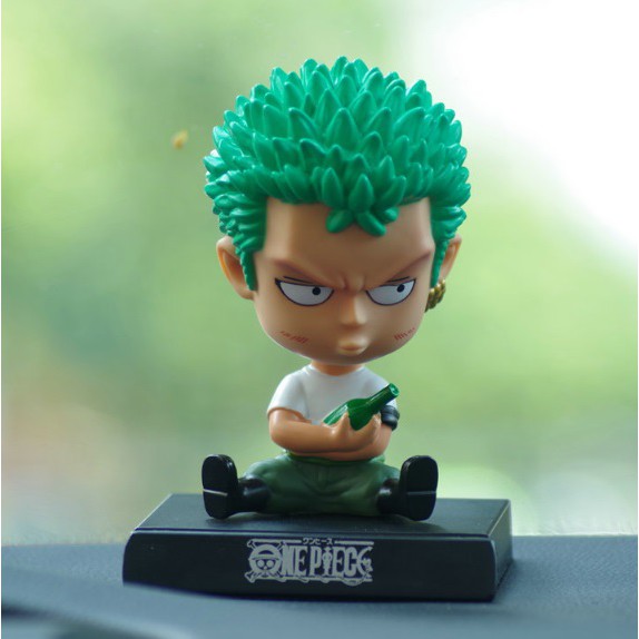 ONE PIECE Boneka Figure Miniatur Pajangan Mobil Stand LUFY CHOPPER Goyang Kepala Shacking Head Toy