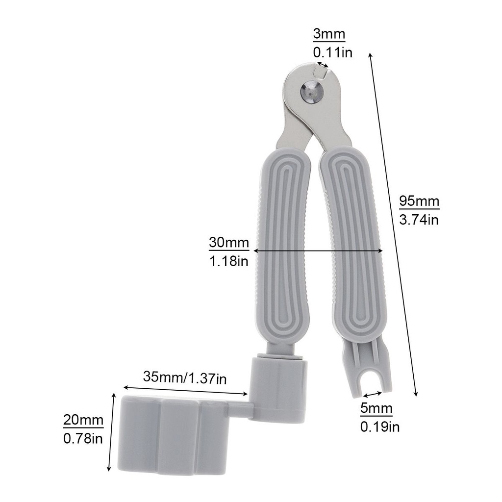 3 IN 1 Alat Pemotong Senar Gitar Multifungsi + Pin Penarik + Winder