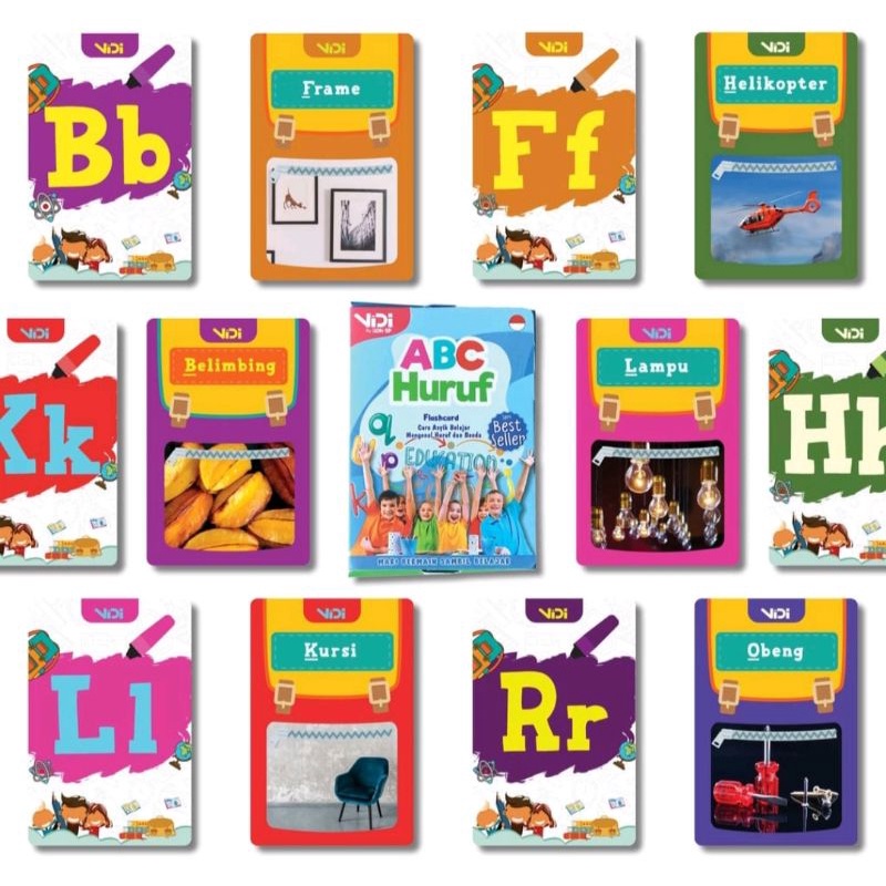 VIDI Flashcard / Flash card / Mainan Edukasi Kartu Pintar' Anak