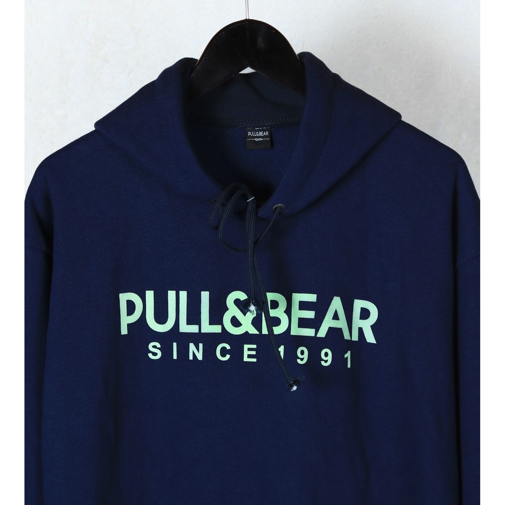 Jaket Sweater Hoodie P AND BEAR 1991 – Navy Edition Fashion Trendy Casual Pria Good Brand Quality St