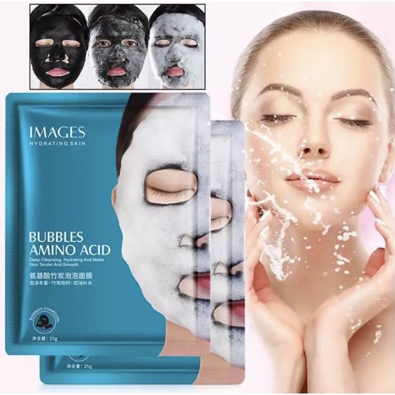 HOPE STORE - READY STOCK - 100% ORI Images Facial Bubble Mask - Bubble Amino Acid Mask - Masker Gelembung