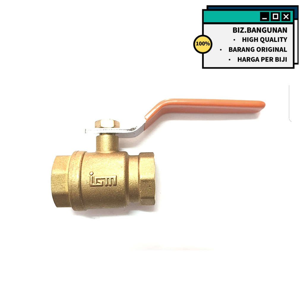 BALL VALVE KUNINGAN IGM 3/4&quot; INCH - BALLVALVE STOP KRAN - STOPKRAN