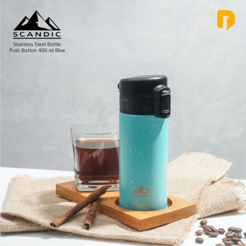 Scandic Stainless Steel Bottle Push Button 400 ml