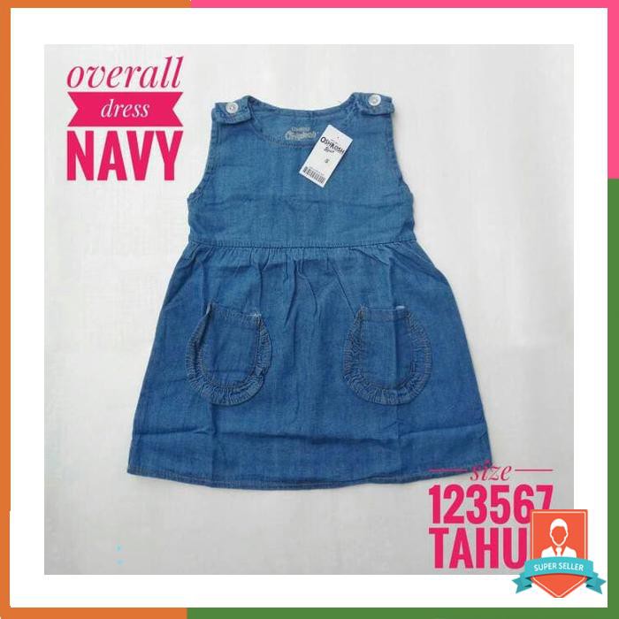 1 2 3 5 tahun baju anak overall dress jeans perempuan oshkosh navy