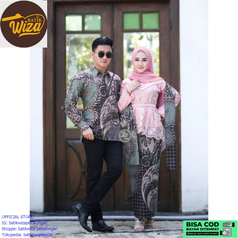 ( COD ) WIZE COUPLE KALENA BATIK COUPLE KEBAYA TUNANGAN MODERN BRUKAT TERBARU 2021 KELUARGA PASANGAN