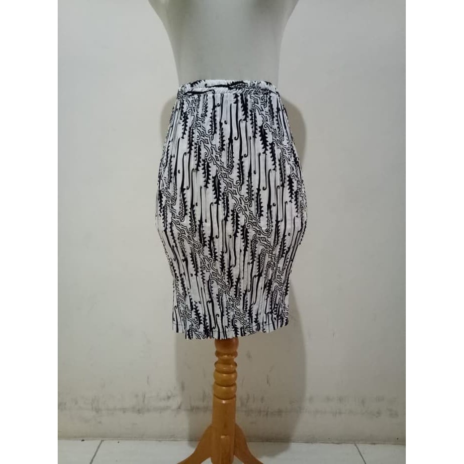 Rok Plisket Pendek Ezira Midi Skirt Jumbo Wanita