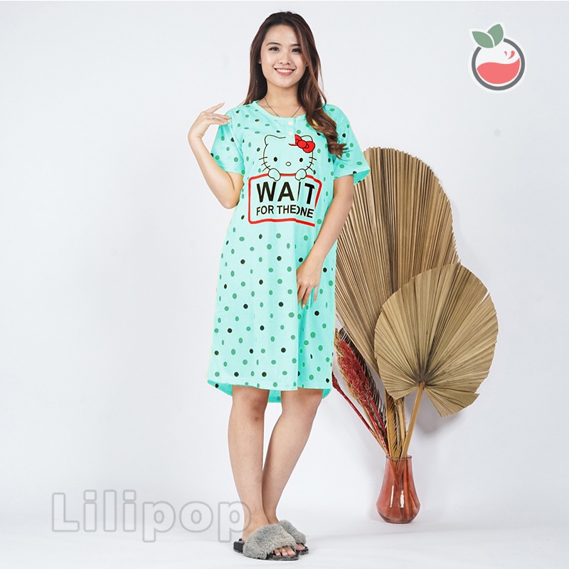 Baju Tidur Daster Wanita Twins Cat Terusan Busui Bumil Kancing 2 Dress Baby doll Lilipop