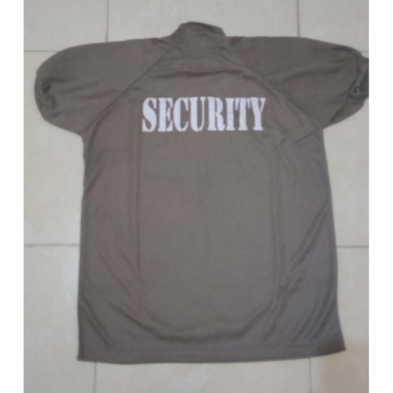 KAOS SATPAM SECURITY TERBARU LEHER TINGGI