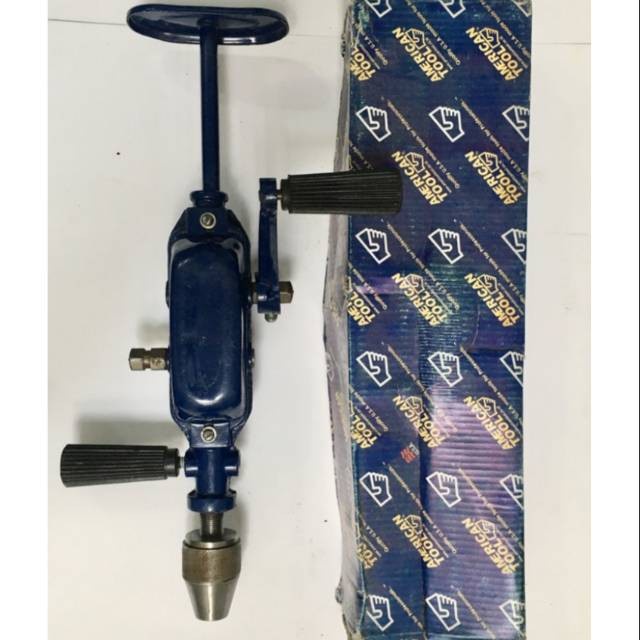 AMERICAN TOOL MANUAL BREAST DRILL BIRU BOR TANGAN DADA KAYU 13MM