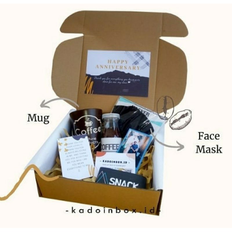 

Custom Gift Box Kadoinbox.id - Kado cowok - kado anniv - kado ultah - mug
